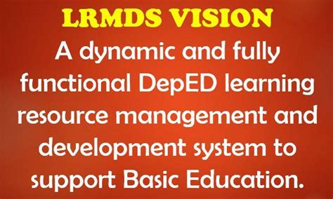 LRMDS Vision & Objectives .